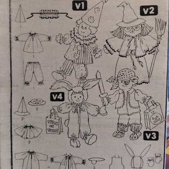 Vintage Simplicity Crafts Doll Clothing Pattern #7116 - Picture 5 of 5